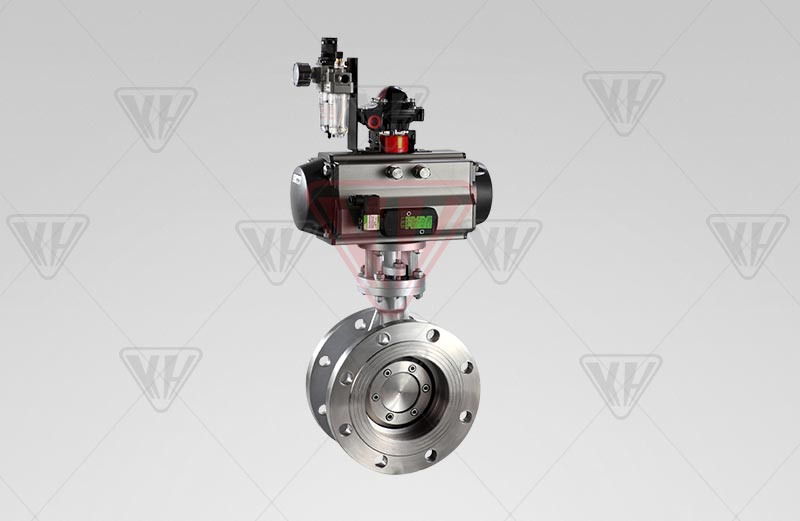 Pneumatic rigid sealing flange butterfly valve